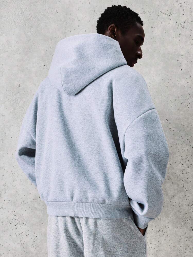 Kapuzenpullover mit durchgehendem Reißverschluss, Kapuze und Kordelzug