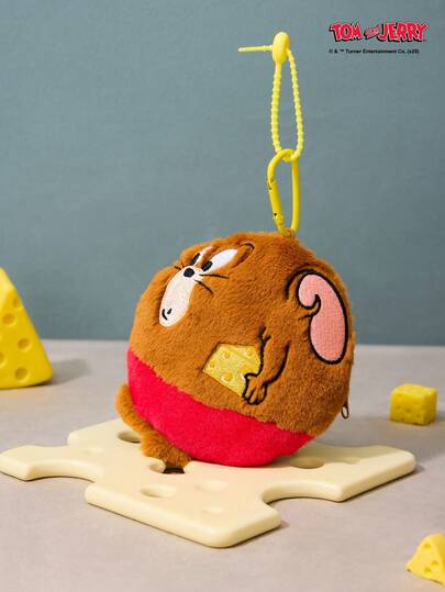 TOM & JERRY X Joivida Lovely Jerry 圆形无绒填充挂包 – 超萌卡通风格钱包配饰