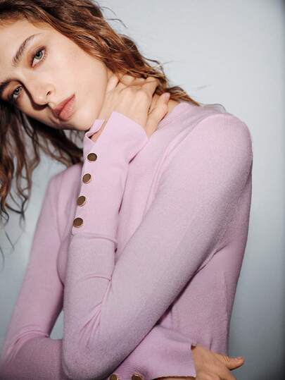 Lumivelle เสื้อตัวในถักแขนยาวคอกลมใส่ได้ทุกโอกาส