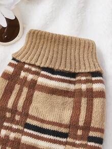 PETSIN 1 Checkered Printed Pet Sweater, Warm Pet Clothing For Cats And Dogs In Winter - Multicolor - View 6