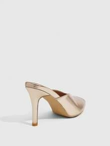 CUCCOO SZL Women's Fashionable Elegant Heeled Sandals For Party And Commute For Christmas Valentine's Day - Gold - View 3