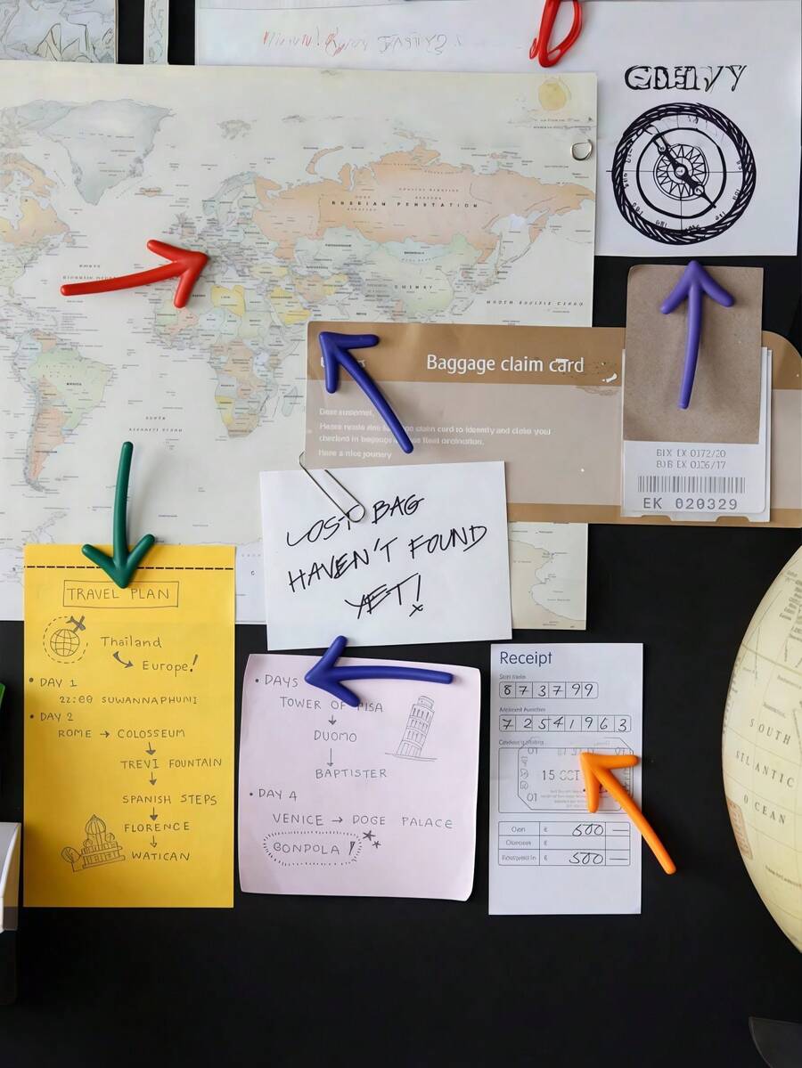 Joivida Arrow Shaped Fridge Magnet Memo Board, Medical Theme Dry Erase Message Center, Eye-Catching Family Organization Tool For Kitchen