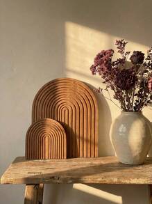 Cirelle 1pc Decorative Wood Cutting Board Wooden Board Rainbow Shaped Wood Serving Trays Boho Cutting Chopping Block Decor Serving Trays For Home Kitchen Decoration