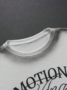 PAVTROS 男士长袖T恤，喇叭袖设计，渐变印花图案，流行潮流ins风，休闲穿着，成熟休闲通勤，返校季，度假，送给老公或男友的礼物，情侣装，Y2K风格，节日，复古，街头风，新年 - 白色 - 查看 4