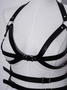 AltCore Plus Size Women's Sexy Lingerie With Round Ring Leather Decor