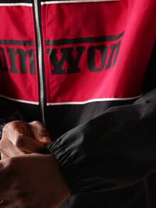 Sumwon Racing Team 风衣轻质高性能夹克带徽标贴片运动运动夹克秋季街头服饰