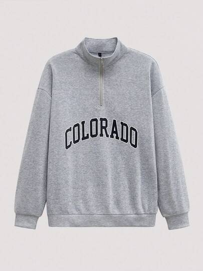 Open Phase Men's Half Zip Mock Neck Long Sleeve Sweatshirt, Fall/Winter Relaxed Fit For Men ,Summer Holiday Outfits