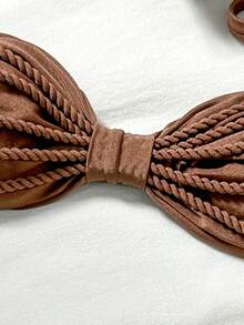 Swim Vcay Costum de baie sexy pentru femei, cu imprimeu de frânghie, culoare solidă, tip bandeau, primăvară/vară