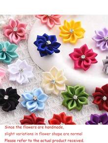 50pcs Handmade Embellished Flower DIY Clothing Accessories - Multicolor - View 6