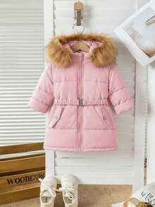 Emery Rose Kids Emery Rose Kids 女婴保暖连帽羽绒服，适合室内、户外滑雪、日常穿着、运动、玩耍、聚会、摄影、圣诞节等场合。 - 粉色 - 查看 10