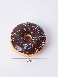 1 pieza Llavero ornamental con imán de pan, juguete de comida esponjoso de donut simulado de PU de rebote lento - Multicolor - Ver 12