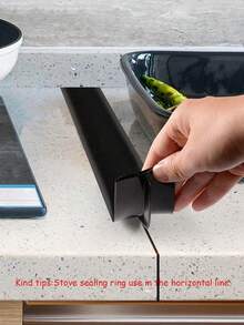 1PC/2PCS 炉灶台面盖厨房密封条，炉灶顶部密封条，有机硅耐高温厨房缝隙条，防油污燃气灶缝隙软密封条硅胶缝隙塞厨房炉灶台面缝隙盖 - 柔性炉灶空间填充物 - 彩色 - 查看 9