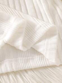 Elladie kids Top tricotat cu dungi, guler rotund, mânecă lungă, pentru fete tinere, cu fundă 3D + fustă plisată cu fundă 3D din PU maro, la modă și confortabilă, plină de viață și drăguță, potrivită pentru casă, joacă și alte ocazii