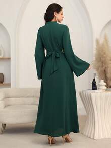 Al Najma 女士刺绣优雅长袖土耳其和阿拉伯传统女式长裙