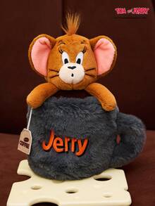TOM & JERRY X Joivida 孩子们喜爱的杰瑞老鼠高级咖啡杯造型毛绒玩具——柔软耐用，毛茸茸的可爱造型，适合挂在孩子的书包、书桌上或作为游戏道具。 - Jerry - 查看 2