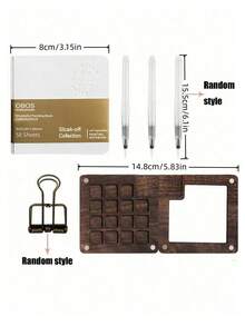 6pcs Mini Travel Palette Set, Portable Watercolor Kit, 8/15 Grid Paint Box, Sketchbook, Binder, And Brushes For Artists And Students - Multicolor - View 6