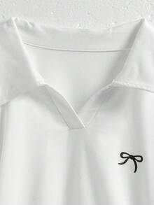 Teen Girls' 3-Piece Set: Long Sleeve Sweatshirts With Bow Prints And V-Neck Design - Casual Daily Outfits, Perfect For School, Playdates, Family Outings Or Daily Errands, Spring Autumn Fashion - Multicolor - View 4