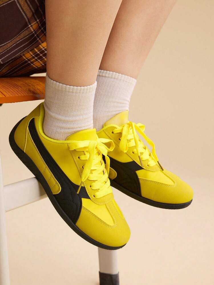 CUCCOO EASI Baskets de sport confortables à couleurs contrastées pour femmes, polyvalentes pour un port quotidien