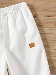 SHEIN 两件套男宝宝可爱都市绅士套装，黄色条纹领衬衫+白色休闲裤，适合生日派对、晚宴、演出、婚礼、迎婴派对、一周岁生日庆祝等场合。 - 藍色 - 查看 5