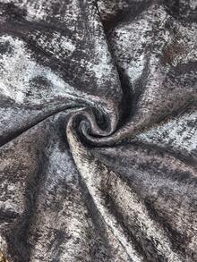 Women's Western Party Silver Bow Collar Long Sleeve Shirt + Wide Leg Pants With Side Pockets 2 Pieces Set, Suitable For New Year's Party, Banquet, LanaWest - Silver - View 7