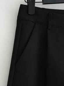 Franclia Ensemble Top à manches longues rayé rafraîchissant et short de couleur unie pour femmes