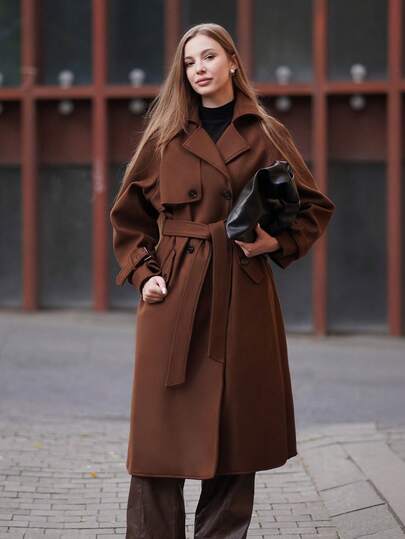 ORNATELLA Women's Simple Fashion Lapel Jacket, Suitable For Autumn/Winter