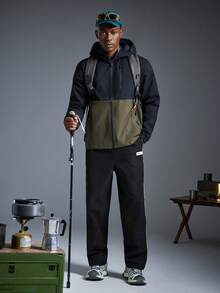 Driftmere Men Lightweight Striped Casual Straight Leg Pants, Fashionable High Street Versatile Sun Protection Sports Trousers, Summer, Fall Spring To Summer - Black - View 6