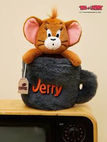 TOM & JERRY X Joivida 孩子们喜爱的杰瑞老鼠高级咖啡杯造型毛绒玩具——柔软耐用，毛茸茸的可爱造型，适合挂在孩子的书包、书桌上或作为游戏道具。 - Jerry - 查看 6