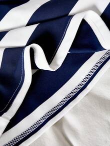 SHEIN Boys' Casual Versatile Polo Shirt With Striped Polo Player Graphic, Short Sleeve, Spring/Summer Boys Polo Striped Polo Shirt