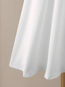 GlowEve 女式纯色长袖金属单排扣上衣和中长裙优雅两件套，秋季 - 白色 - 查看 5