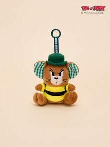 TOM & JERRY Cute Butch Mouse Plush Keychain From Cat & Mouse Plaid Series – Adorable Butch Character Charm, Soft Fuzzy Checkered Accessory For Bags, Keys, Backpacks & Car Decor, Sweet Daily Ornament For Kids - Brown - View 8