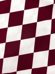 GlowEve CURVE Váy chữ A họa tiết hình học thanh lịch cạp cao cho nữ cỡ lớn - Màu Đỏ Sâu - Xem 4