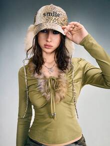ROMWE Goth Women Baseball Cap - Light brown - View 4