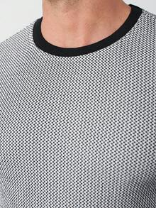 Core Aspect Áo thun nam cổ tròn tay dài, chất liệu dệt kim móc, áo thun nam kẻ caro, áo thun nam có họa tiết, áo thun nam thường ngày, thích hợp cho các hoạt động hàng ngày, dạo phố, tụ họp bạn bè, cuối tuần thư giãn. Đây là món quà tuyệt vời dành cho bạn trai hoặc chồng. Áo thun bán chạy nhất trên , áo thun nam tay dài mùa hè chất lượng tốt, áo thun nam dệt kim. - Đen và trắng - Xem 6