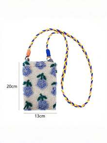 Joivida Winter New Vintage Colorful Dumpling Small Handbag Cosmetic Pouch Touch Up Bag Phone Case Cushion Lipstick Earphone Organizer - Multicolor - View 5