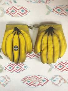 Joivida 香蕉棒球手套造型隔热手套，耐热微波炉烹饪手套，趣味厨房安全手套，适用于烘焙和处理热菜 - 彩色 - 查看 7