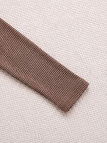 SHEIN 3件套女婴休闲弹力舒适高领打底衫套装 - 彩色 - 查看 3