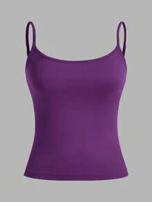 SHEIN EZwear Bộ 3 áo hai dây ngắn gợi cảm dành cho nữ, thích hợp cho mùa hè, mùa xuân và đi biển. - Nhiều màu - Xem 11