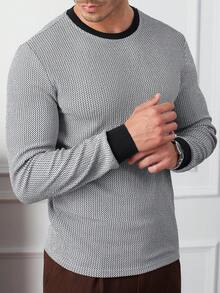 Core Aspect Áo thun nam cổ tròn tay dài, chất liệu dệt kim móc, áo thun nam kẻ caro, áo thun nam có họa tiết, áo thun nam thường ngày, thích hợp cho các hoạt động hàng ngày, dạo phố, tụ họp bạn bè, cuối tuần thư giãn. Đây là món quà tuyệt vời dành cho bạn trai hoặc chồng. Áo thun bán chạy nhất trên , áo thun nam tay dài mùa hè chất lượng tốt, áo thun nam dệt kim. - Đen và trắng - Xem 3