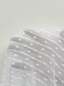 EMERY ROSE Đầm midi xòe trắng tay ngắn kiểu dáng thường ngày dành cho nữ, đầm maxi trắng nữ, đầm trễ vai nữ, đầm thường ngày. - trắng - Xem 6