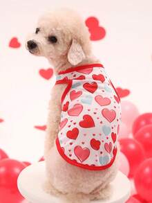 PETSIN Valentine's Day 1pc Colorful Heart Patterned Cute Pet Vest For Cats And Dogs - Multicolor - View 2
