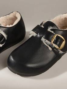 Solecia 女士休闲百搭通勤保暖平底鞋，秋冬季圣诞节 - 黑色 - 查看 5