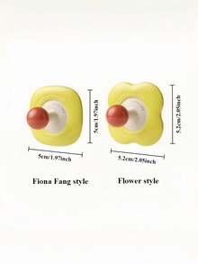 Joivida 4个多巴胺花朵挂钩 | 重型壁挂式衣帽架，适用于玄关、浴室、卧室 | Ins风格多场景适用，耐用塑料材质，可挂钥匙、毛巾、外套，趣味家居装饰，免钻孔安装，实用挂钩
