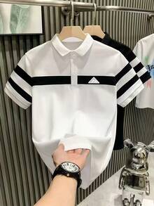 Manfinity Dauomo 男士休闲商务时尚街头通勤度假 Polo 衫，成熟魅力