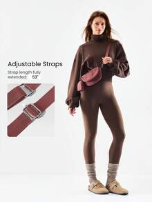 GLOWMODE 1.5L Easy Commute Water-Resistant Shoulder Strap Bag With Clippable Nano Pouch Daily Casual - 磚紅色 - 查看 6