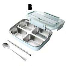 Stainless Steel Lunch Box, Large Capacity Bento Box With Compartments, Leak-Proof, Portable, Suitable For Office Worker, Students, Adults, Gift - Multicolor - View 14