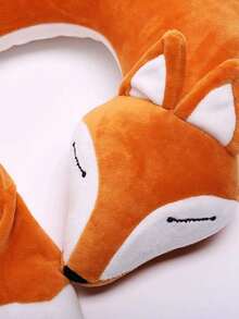 Joivida 可爱萌狐狸U型颈枕毛绒旅行拥抱睡眠靠垫柔软动物抱枕汽车飞机办公室午睡枕家居装饰靠枕送给女性女孩青少年的礼物 2025