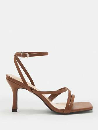 CUCCOO CURVES 女士时尚百搭通勤高跟宽楦凉鞋