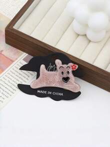 Joivida Clips para el cabello con diseño de perro de dibujos animados, sin daños, clips para flequillo, horquillas de acetato lindas y creativas, accesorios para el cabello - Multicolor - Ver 7