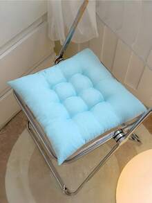 1个双面毛绒坐垫，加厚防滑办公椅垫，适用于书桌椅和游戏椅，也可作为冥想枕，适用于家庭、餐厅和地板坐垫 - 彩色 - 查看 8